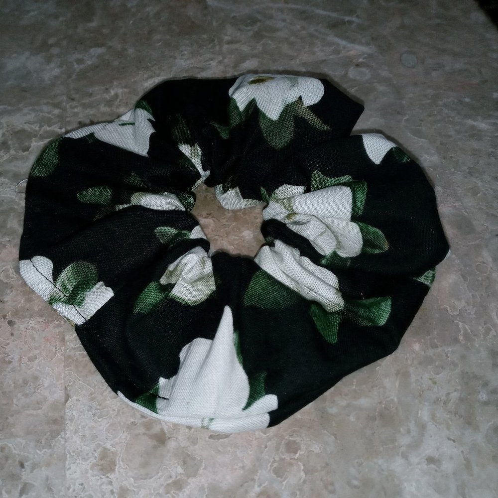 Handcrafted Magnolia Flower Scrunchies
